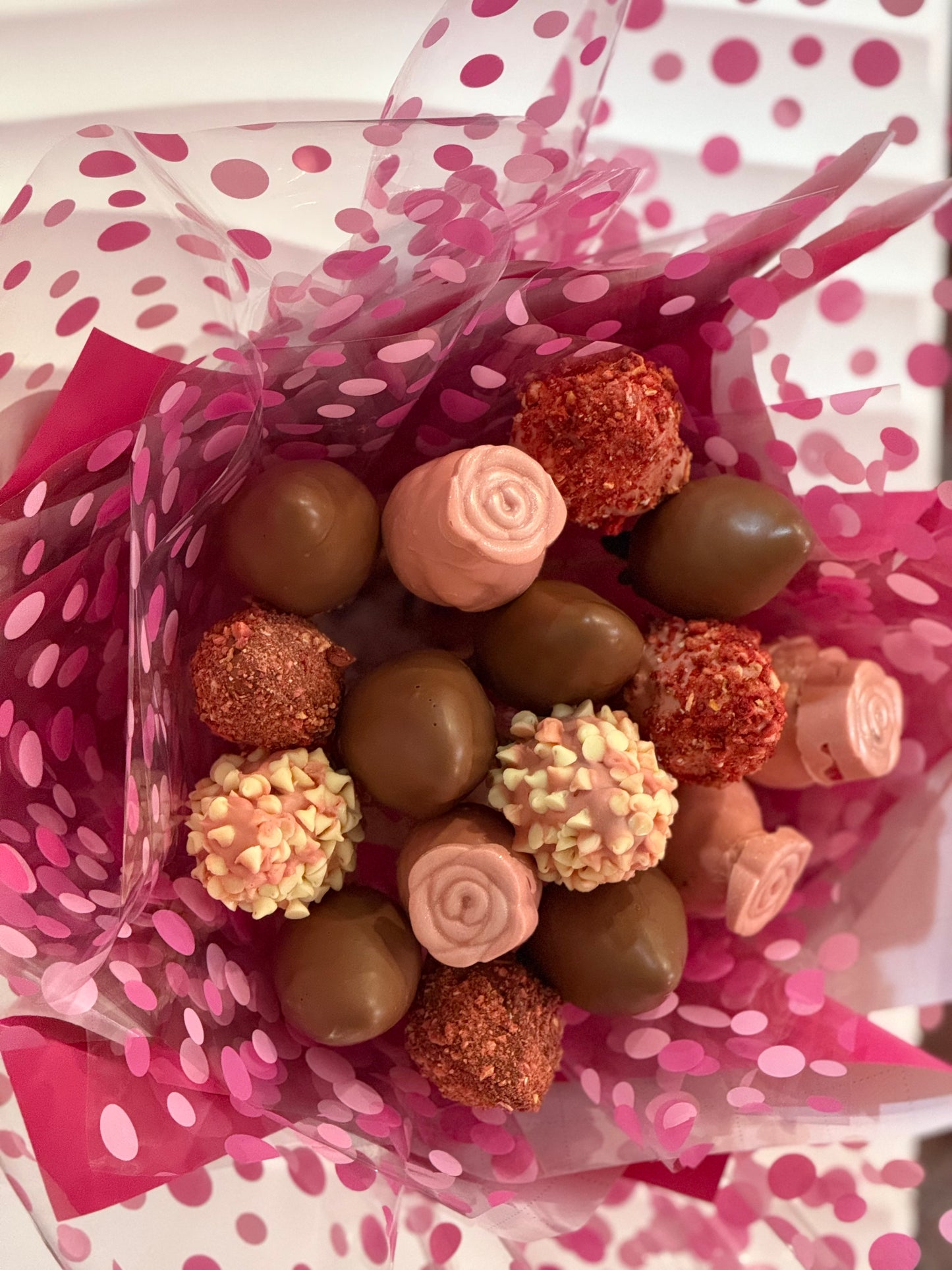 Chocolate-Covered Strawberry Rose Bouquet